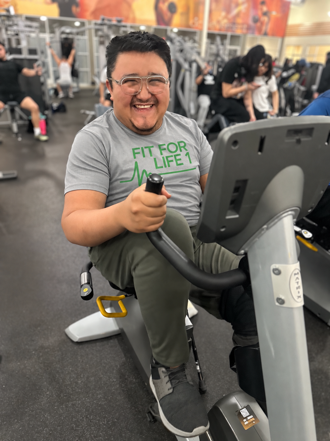 Fit For Life participant exercising on cardio equipment